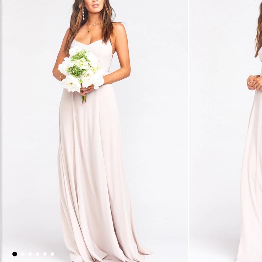 Show me your Mumu Godshaw dress-“show me the ring crisp” is color.